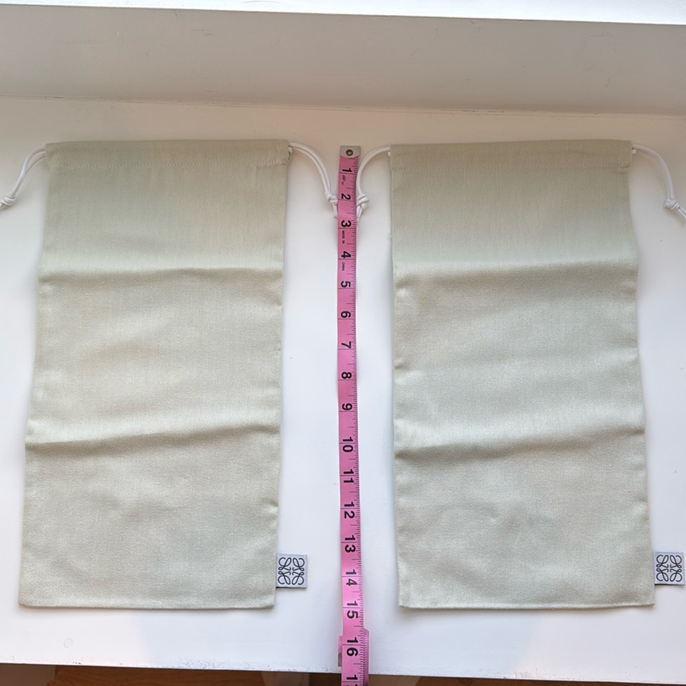 Loewe canvas shoe dust bags